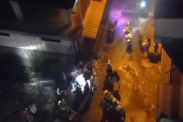 Sitio de la masacre en el barrio La Virgina de Armenia (Quindío).