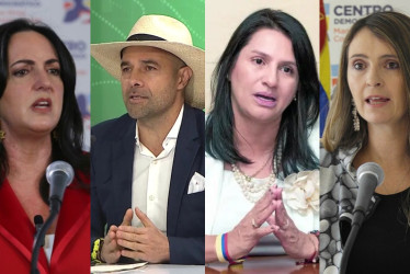 María Fernanda Cabal, Andrés Guerra, Paola Holguín y Paloma Valencia