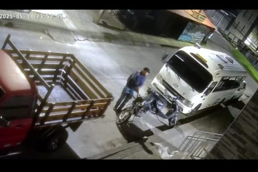 El robo quedó en cámaras. 