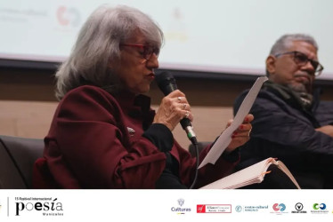 Foto | Cortesía La Nave de Papel | LA PATRIA   Luz Mary Giraldo y Romulo Bustos, poetas que asistieron a la versión número 15 del festival. En la edición de este año asistirán Carlos "Gato" Martínez, Marla Castellanos, Carlos Merchán, Mayra Alejandra Angulo y Alejandra Guerrero.