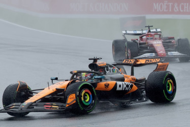 Oscar Piastri en el circuito de Spa-Francorchamps este domingo.