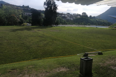 La cancha de fútbol del Bosque Popular.