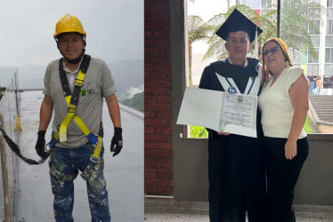 César Augusto Jaramillo trabaja como pintor en la Universidad de Manizales. El pasado 10 de julio recibió su título de bachiller en el colegio Bosque, junto a su familia. 