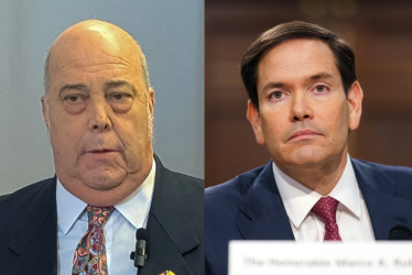 Daniel García-Peña, embajador colombiano en Estados Unidos, y Marco Rubio, secretario de Estado de Estados Unidos.