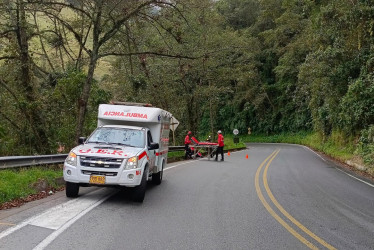 Accidente en vía al Magdalena 