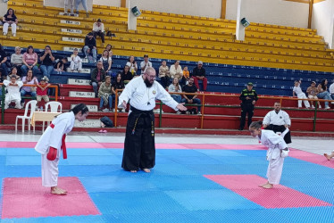 La competencia de karate se realizó en el coliseo Cambumbia de Aguadas.