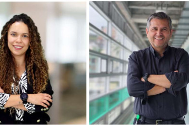 Judith Alzate Acevedo y Ricardo Uribe Gómez, directora de Programas técnicos y tecnológicos y el coordinador de la Oficina de Graduados de la Universidad de Manizales. 