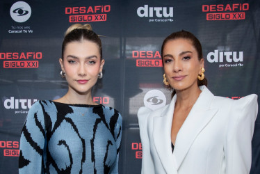 Foto | Cortesía Caracol | LA PATRIA  La Presentadora Andrea Serna y la Anfitriona María Fernanda Aristizábal, listas para el gran estreno del Desafío Siglo XXI.