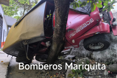 Las cinco personas lesionadas se movilizaban en el campero accidentado en Mariquita.