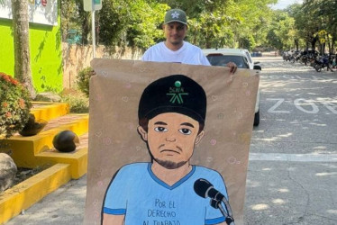 Foto I Cortesía para LA PATRIA  Alan David Medina pasó su huelga de hambre de Apartadó (Antioquia) a La Dorada (Caldas).