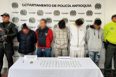 La Policía indicó que los cinco capturados harían parte del grupo delincuencial conocido como el Mesa.