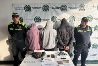 Los cuatro capturados integrarían una banda que establecía su dominio en cuatro barrios de Chinchiná.