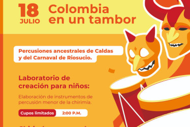 Este es el afiche oficial del evento que es apoyado por la Alcaldía de Riosucio y el Centro Colombo Americano Manizales.