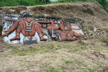 Con la poda de la maleza, ahora solo falta un retoque y restauración a esta obra de barranquismo.