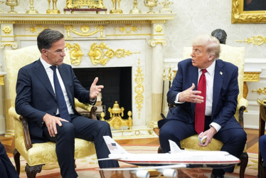 Donald Trump se reunió en la Casa Blanca con el secretario general de la OTAN, Mark Rutte.