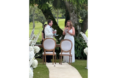 La política Juana Carolina Londoño y el empresario Mauricio Salazar Sierra.