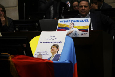 Curul de Miguel Uribe Turbay en el Senado.