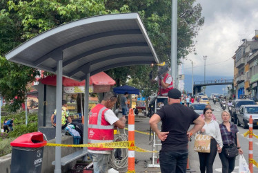 Paradero del parque Ernesto Gutiérrez, en Manizales, reparado.
