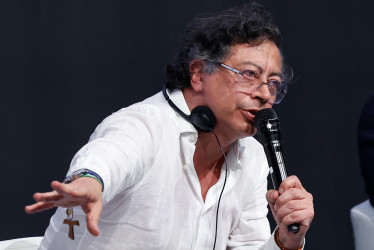 El presidente de Colombia, Gustavo Petro, habla este lunes, en el evento 'Financing for development', dentro de la IV Conferencia Internacional de la ONU para la Financiación al Desarrollo de Naciones Unidas que de realiza en Sevilla (España).