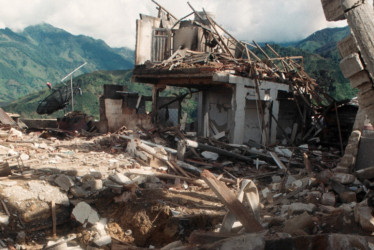 Así quedó parte del corregimiento luego del ataque de la guerrilla. 