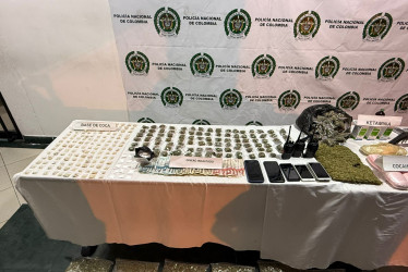 Parte de lo hallado a la banda.