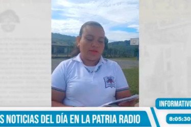 Dora Cristina Trejos Arenas, docente de la Institución Educativa Marco Fidel Suárez, del Resguardo Indígena Nuestra Señora Candelaria de la Montaña de Riosucio. 