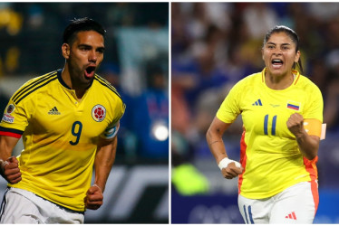 Radamel Falcao García y Catalina Usme son los máximos goleadores históricos de las selecciones Colombia masculina y femenina. Respectivamente, tienen 36 y 62 tantos.