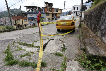 Este es el hueco en el barrio Los Cedros.
