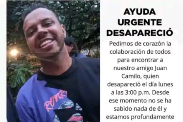 Juan Camilo desapareció hace cerca de una semana. Solo se encontró su motocicleta.