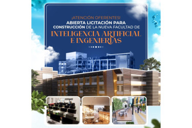 Una expectativa en Manizales por obra civil tiene que ver con la edificación en la cual funcionará la Facultad de Inteligencia Artificial e Ingenierías de la Universidad de Caldas. Ya avanzan las licitaciones.