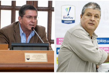 Luis Roberto Rivas (izq.), diputado de Caldas, y Tulio Mario Castrillón, expresidente del Once Caldas.