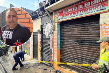 Diego Giraldo, un damnificado del incendio de la tarde del lunes 11 de agosto del 2025, en el Centro Histórico de Manizales