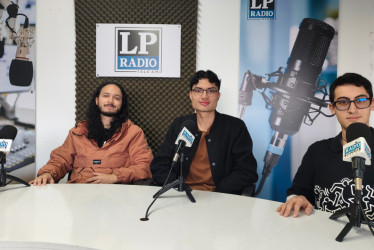 Juan Felipe Romero, Juan Fernando Bonilla y Juan Fernando Arias, integrantes de la banda de rock Zálima de Manizales
