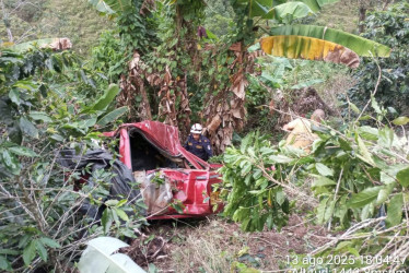 Cerca de 500 metros rodó el vehículo de servicio público en zona rural de Belén de Umbría.