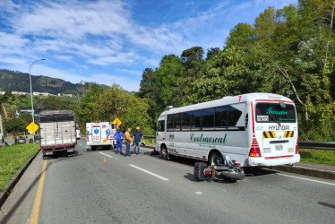Accidente de este martes atendido por el GER.