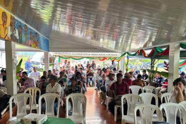 Integrantes del resguardo indígena Cañamomo y Lomaprieta, municipio de Riosucio (Caldas). 