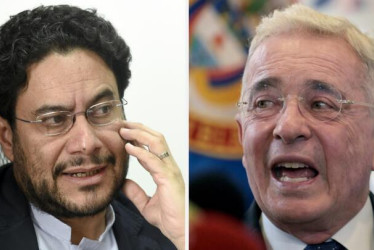 Iván Cepeda y Álvaro Uribe.