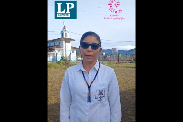  La profesora  María Fanny Parra Gutiérrez reflexiona sobre el proceso de escritura sobre paz que tiene con sus estudiantes en Riosucio ( Caldas) 