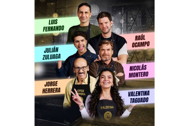  Los participantes con delantal negro y que enfrentaron el reto de eliminación este lunes.