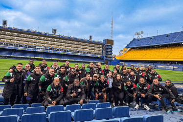 El Once Caldas en La Bombonera, casa de Boca Juniors. 