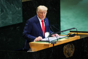 Donald Trump este martes en la Asamblea General de la ONU. 