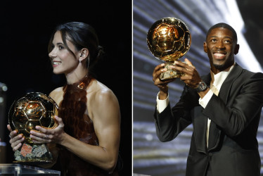 Ousmane Dembélé, francés del PSG, y Aitana Bonmatí, española del Barcelona, levantaron el Balón de Oro 2025, que los premia como los mejores futbolistas del mundo.