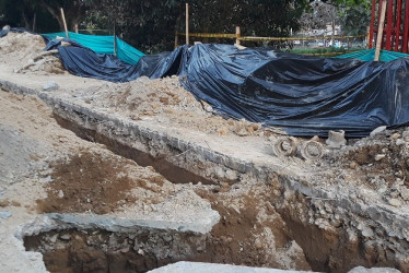 Obras entre las manzanas 16 y 14 de Ciudad Dorada de Armenia (Quindío).