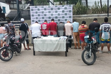 Los capturados en La Dorada.