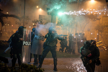 Las protestas de este sábado en Lima (Perú). 