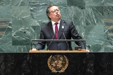 El presidente de Colombia, Gustavo Petro, habla durante el Debate General de la Asamblea General de la ONU, en la sesión del 2024.