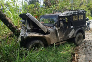 El carro accidentado.