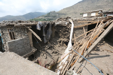  Vista de casas dañadas después de un terremoto en el distrito de Dara-e-Noor de la provincia de Nangarhar, Afganistán, el 2 de septiembre de 2025.