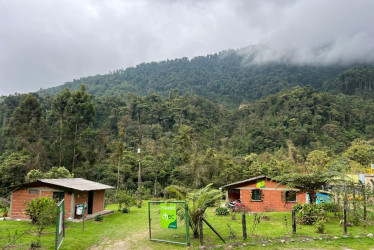 Ingreso a reserva natural de Chec en Gallinazo, en Villamaría (Caldas). Zona por donde ingresaron cerca de 40 caminantes sin permiso.