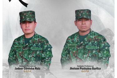 Jaduer Córdoba Ruiz y Jheison José Puchaina Barliza.